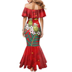 New Zealand Kakapo Christmas Family Matching Mermaid Dress and Hawaiian Shirt Owl Parrot Santa Sliver Fern Manuka - Red - Aussie Hoodie