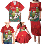 New Zealand Kakapo Christmas Family Matching Puletasi and Hawaiian Shirt Owl Parrot Santa Sliver Fern Manuka - Red - Aussie Hoodie