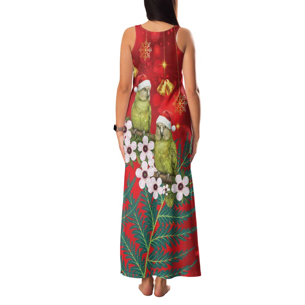 New Zealand Kakapo Christmas Family Matching Tank Maxi Dress and Hawaiian Shirt Owl Parrot Santa Sliver Fern Manuka - Red - Aussie Hoodie