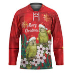 New Zealand Kakapo Christmas Hockey Jersey Owl Parrot Santa Sliver Fern Manuka - Red - Aussie Hoodie