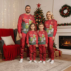 New Zealand Kakapo Christmas Pajama Set Owl Parrot Santa Sliver Fern Manuka - Red - Aussie Hoodie