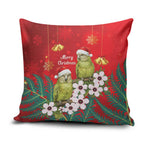 New Zealand Kakapo Christmas Pillow Cover Owl Parrot Santa Sliver Fern Manuka - Red - Aussie Hoodie