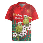 New Zealand Kakapo Christmas Rugby Jersey Owl Parrot Santa Sliver Fern Manuka - Red - Aussie Hoodie