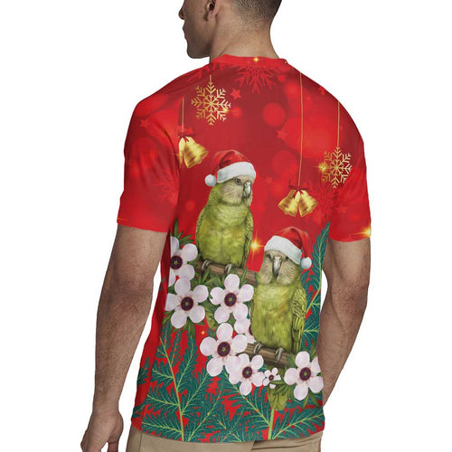 New Zealand Kakapo Christmas Rugby Jersey Owl Parrot Santa Sliver Fern Manuka - Red - Aussie Hoodie