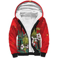 New Zealand Kakapo Christmas Sherpa Hoodie Owl Parrot Santa Sliver Fern Manuka - Red - Aussie Hoodie