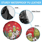 New Zealand Kakapo Christmas Spare Tire Cover Owl Parrot Santa Sliver Fern Manuka - Red - Aussie Hoodie