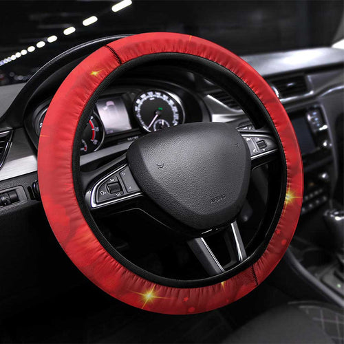 New Zealand Kakapo Christmas Steering Wheel Cover Owl Parrot Santa Sliver Fern Manuka - Red - Aussie Hoodie
