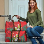 New Zealand Kakapo Christmas Travel Bag Owl Parrot Santa Sliver Fern Manuka - Red - Aussie Hoodie