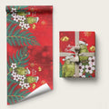 New Zealand Kakapo Christmas Wrapping Paper Owl Parrot Santa Sliver Fern Manuka - Red - Aussie Hoodie