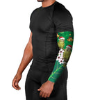 New Zealand Kakapo Christmas Arm Sleeves Owl Parrot Santa Sliver Fern Manuka - Green - Aussie Hoodie