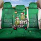 New Zealand Kakapo Christmas Back Car Seat Cover Owl Parrot Santa Sliver Fern Manuka - Green - Aussie Hoodie