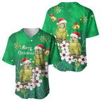 New Zealand Kakapo Christmas Baseball Jersey Owl Parrot Santa Sliver Fern Manuka - Green - Aussie Hoodie