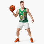 New Zealand Kakapo Christmas Basketball Jersey Owl Parrot Santa Sliver Fern Manuka - Green - Aussie Hoodie