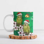New Zealand Kakapo Christmas Ceramic Mug Owl Parrot Santa Sliver Fern Manuka - Green - Aussie Hoodie
