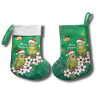 New Zealand Kakapo Christmas Stocking Owl Parrot Santa Sliver Fern Manuka - Green - Aussie Hoodie