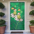 New Zealand Kakapo Christmas Door Cover Owl Parrot Santa Sliver Fern Manuka - Green - Aussie Hoodie