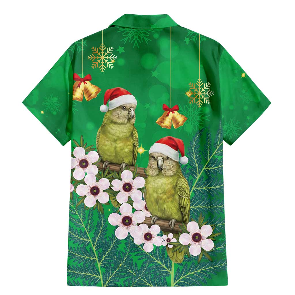 New Zealand Kakapo Christmas Family Matching Mermaid Dress and Hawaiian Shirt Owl Parrot Santa Sliver Fern Manuka - Green - Aussie Hoodie