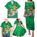 New Zealand Kakapo Christmas Family Matching Puletasi and Hawaiian Shirt Owl Parrot Santa Sliver Fern Manuka - Green - Aussie Hoodie