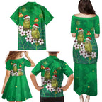 New Zealand Kakapo Christmas Family Matching Puletasi and Hawaiian Shirt Owl Parrot Santa Sliver Fern Manuka - Green - Aussie Hoodie