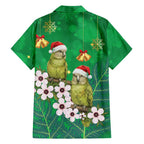 New Zealand Kakapo Christmas Family Matching Puletasi and Hawaiian Shirt Owl Parrot Santa Sliver Fern Manuka - Green - Aussie Hoodie