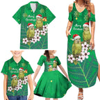 New Zealand Kakapo Christmas Family Matching Summer Maxi Dress and Hawaiian Shirt Owl Parrot Santa Sliver Fern Manuka - Green - Aussie Hoodie