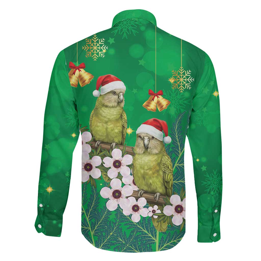 New Zealand Kakapo Christmas Family Matching Summer Maxi Dress and Hawaiian Shirt Owl Parrot Santa Sliver Fern Manuka - Green - Aussie Hoodie