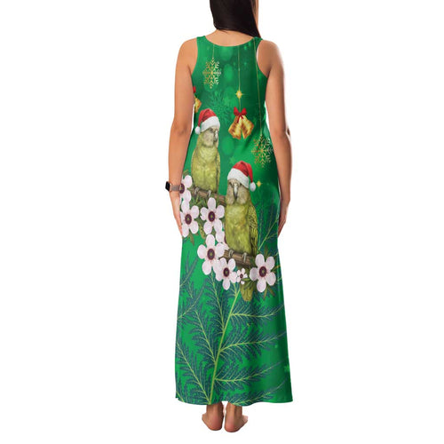 New Zealand Kakapo Christmas Family Matching Tank Maxi Dress and Hawaiian Shirt Owl Parrot Santa Sliver Fern Manuka - Green - Aussie Hoodie