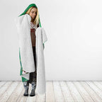 New Zealand Kakapo Christmas Hooded Blanket Owl Parrot Santa Sliver Fern Manuka - Green - Aussie Hoodie