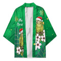 New Zealand Kakapo Christmas Kimono Owl Parrot Santa Sliver Fern Manuka - Green - Aussie Hoodie