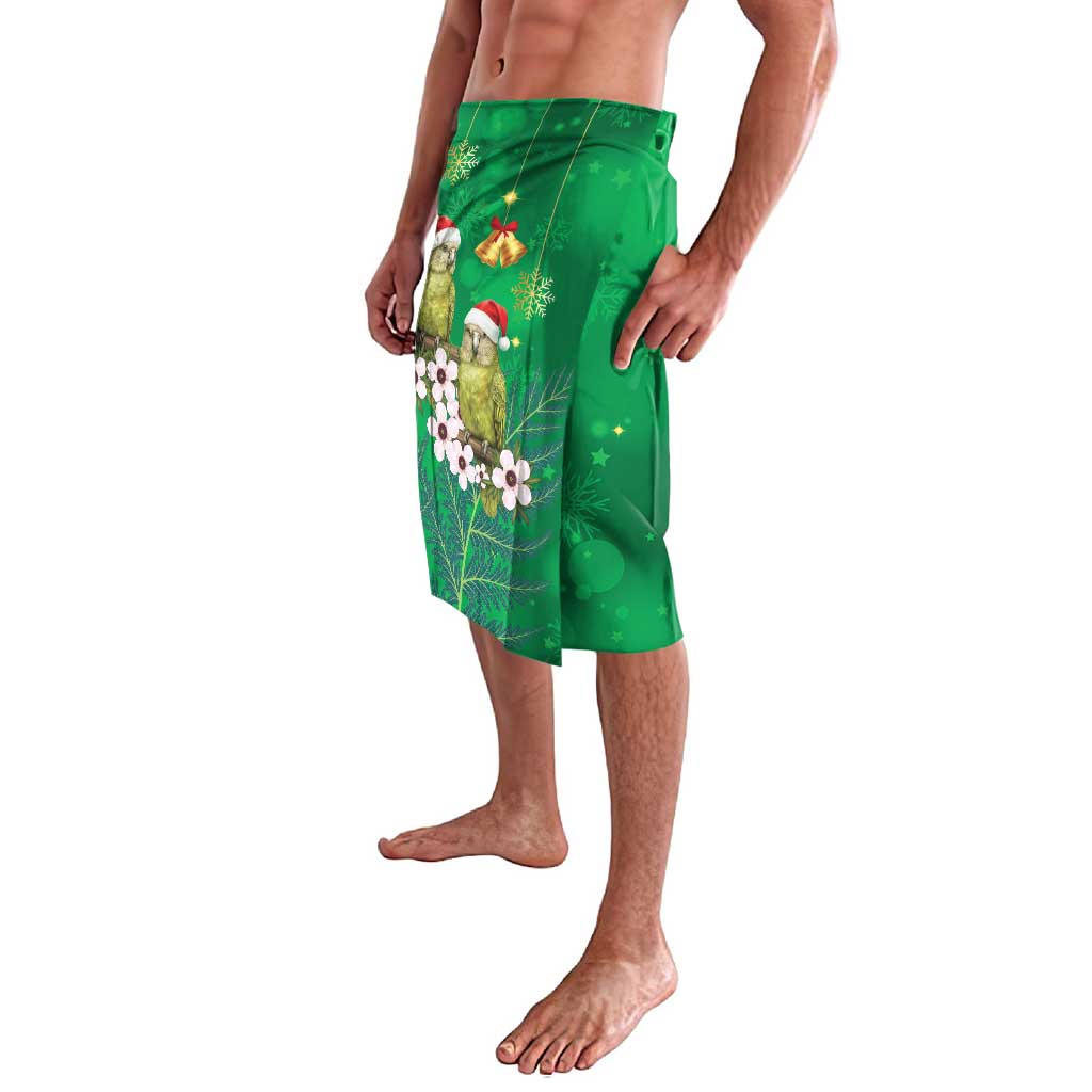 New Zealand Kakapo Christmas Lavalava Owl Parrot Santa Sliver Fern Manuka - Green - Aussie Hoodie