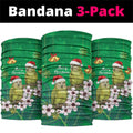 New Zealand Kakapo Christmas Neck Gaiter Owl Parrot Santa Sliver Fern Manuka - Green - Aussie Hoodie