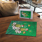 New Zealand Kakapo Christmas Puzzle Owl Parrot Santa Sliver Fern Manuka - Green - Aussie Hoodie