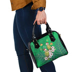 New Zealand Kakapo Christmas Shoulder Handbag Owl Parrot Santa Sliver Fern Manuka - Green - Aussie Hoodie