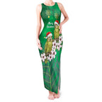 New Zealand Kakapo Christmas Tank Maxi Dress Owl Parrot Santa Sliver Fern Manuka - Green - Aussie Hoodie