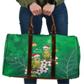 New Zealand Kakapo Christmas Travel Bag Owl Parrot Santa Sliver Fern Manuka - Green - Aussie Hoodie