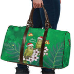 New Zealand Kakapo Christmas Travel Bag Owl Parrot Santa Sliver Fern Manuka - Green - Aussie Hoodie