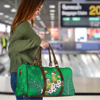 New Zealand Kakapo Christmas Travel Bag Owl Parrot Santa Sliver Fern Manuka - Green - Aussie Hoodie