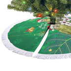 New Zealand Kakapo Christmas Tree Skirt Owl Parrot Santa Sliver Fern Manuka - Green - Aussie Hoodie