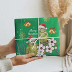 New Zealand Kakapo Christmas Wrapping Paper Owl Parrot Santa Sliver Fern Manuka - Green - Aussie Hoodie