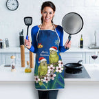 New Zealand Kakapo Christmas Apron Owl Parrot Santa Sliver Fern Manuka - Blue - Aussie Hoodie