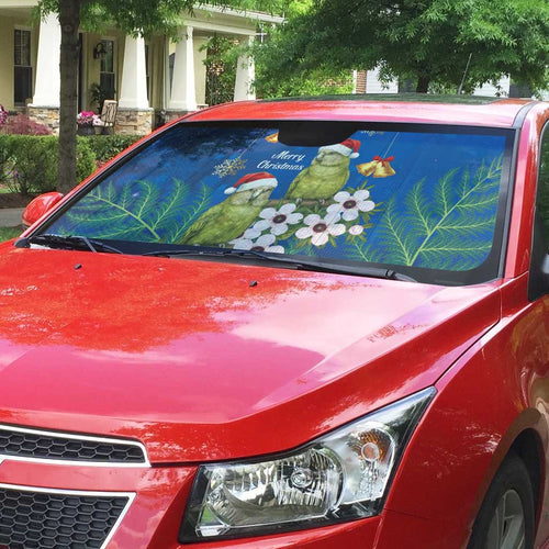 New Zealand Kakapo Christmas Auto Sun Shade Owl Parrot Santa Sliver Fern Manuka - Blue - Aussie Hoodie