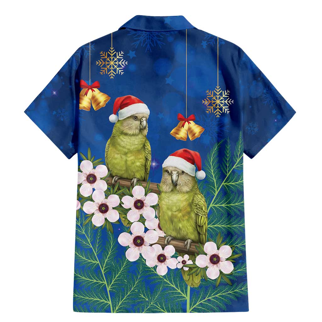 New Zealand Kakapo Christmas Family Matching Mermaid Dress and Hawaiian Shirt Owl Parrot Santa Sliver Fern Manuka - Blue - Aussie Hoodie