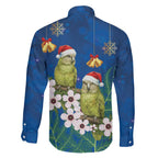 New Zealand Kakapo Christmas Family Matching Mermaid Dress and Hawaiian Shirt Owl Parrot Santa Sliver Fern Manuka - Blue - Aussie Hoodie