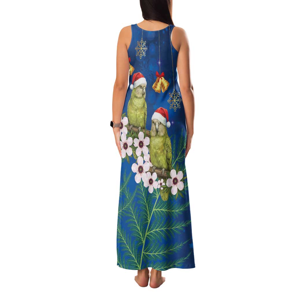 New Zealand Kakapo Christmas Family Matching Tank Maxi Dress and Hawaiian Shirt Owl Parrot Santa Sliver Fern Manuka - Blue - Aussie Hoodie