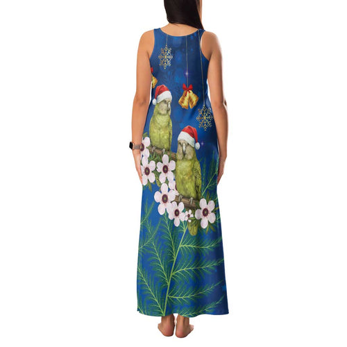 New Zealand Kakapo Christmas Family Matching Tank Maxi Dress and Hawaiian Shirt Owl Parrot Santa Sliver Fern Manuka - Blue - Aussie Hoodie