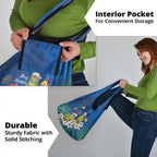 New Zealand Kakapo Christmas Grocery Bag Owl Parrot Santa Sliver Fern Manuka - Blue - Aussie Hoodie