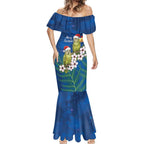 New Zealand Kakapo Christmas Mermaid Dress Owl Parrot Santa Sliver Fern Manuka - Blue - Aussie Hoodie