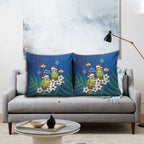 New Zealand Kakapo Christmas Pillow Cover Owl Parrot Santa Sliver Fern Manuka - Blue - Aussie Hoodie