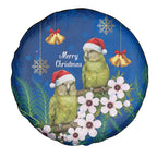 New Zealand Kakapo Christmas Spare Tire Cover Owl Parrot Santa Sliver Fern Manuka - Blue - Aussie Hoodie