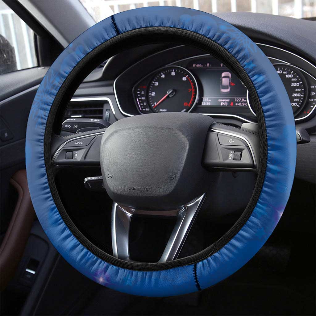 New Zealand Kakapo Christmas Steering Wheel Cover Owl Parrot Santa Sliver Fern Manuka - Blue - Aussie Hoodie
